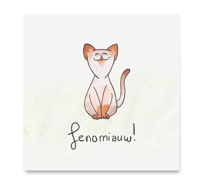 Handgemaakte wenskaart - Fenomiauw - Mags Up Your Mind